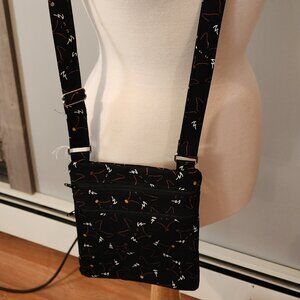 Handmade Crossbody Double Zippered Bag - Sly Fox